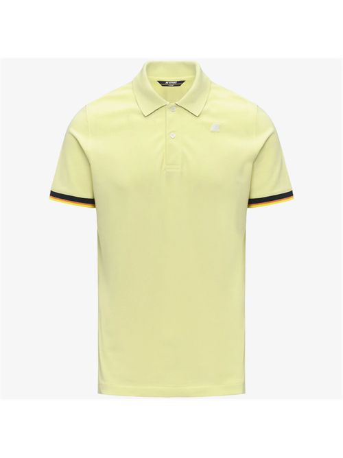 Polo uomo in cotone colore yellow lime K-WAY | VINCENT K1125BWW0Z